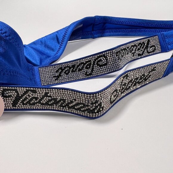 Victoria Secret 34A S Bombshell Push Up Bikini Top Set Thong LOGO Shine Strap - Picture 10 of 10